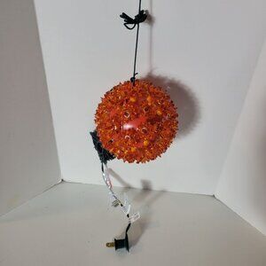 Vintage-Inspired Decorative Outlet Orange Decorative Starburst Lighted Sphere Ha